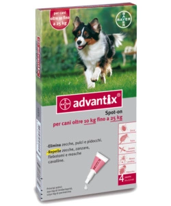 ADVANTIX SPOT ON ANTIPARASSITARIO PER CANI DA 10 A 25 KG - BAYER.